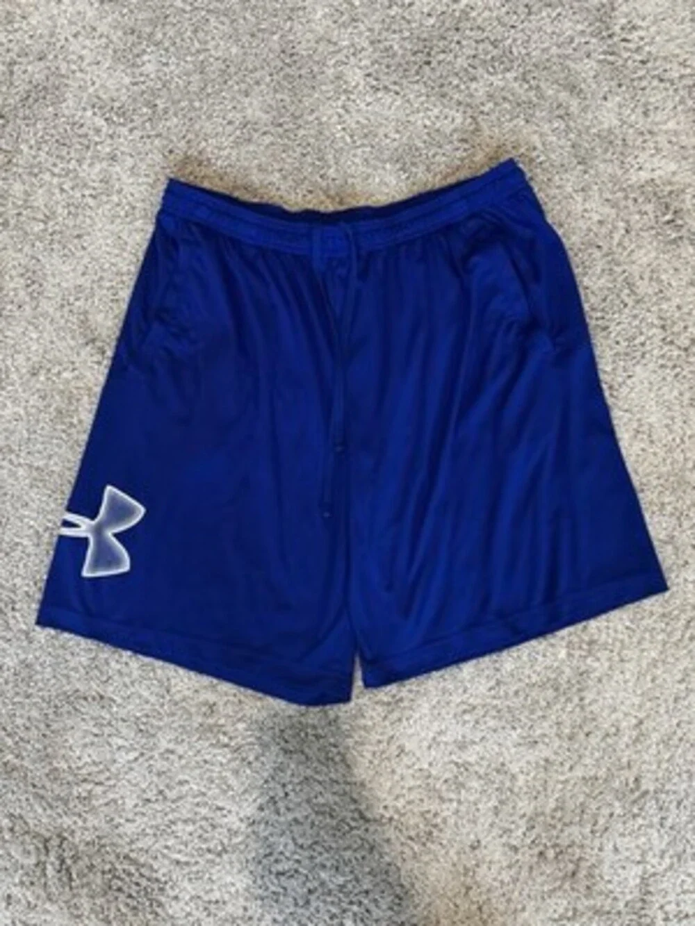 Under Armour Men's Athletic Shorts Blue 2XL Big & Tall Loose Drawstring Logo